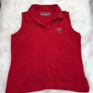 👚5/$20 Buccaneers  polo style tank top medium